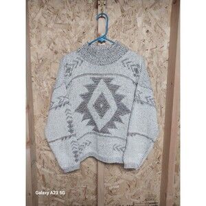 Vintage 80s DAVID BRETT SWEATER Aztec Cropped